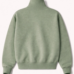 Sudadera Casual para Hombre, Sudadera de Cuello Alto Simulado de Color Sólido, Ajuste Holgado, Manga Larga, Sudadera de Invierno para Hombre - Product Image 2