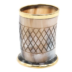 Vente en gros d'approvisionnement d'usine, tasse à corne à boire écologique polie de style animal artisanal, tasse à café faite à la main, tasse à eau fantaisie - Product Image 5