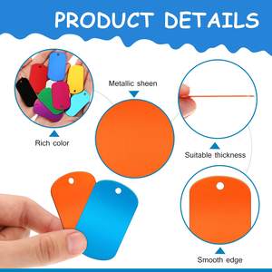 סיטונאי מותאם אישית ריק <span class=keywords><strong>DIY</strong></span> קרפט חיות מחמד מזהה תג תליון כלב תג אלומיניום נירוסטה מתכת כלב תגיות עם שרשרת - Product Image 4