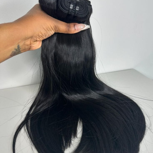 Extensiones de Cabello Humano Virgen Indio Crudo para Máquina de Tejer Cabello, Doble Trama, Permanente, Precio de Fábrica al por Mayor - Product Image 5