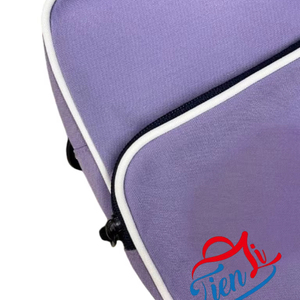 Sac à bandoulière/sac à main portable en polyester avec fermeture éclair, couleur violet clair, tendance - Product Image 1