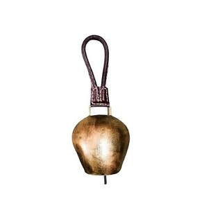 Campanas de vaca de Metal de estilo Vintage Color dorado antiguo tema rústico cuerda yute campanas colgantes campana de vaca de la suerte artesanías - Product Image 3