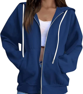 Sweats à capuche zippés pour femmes acceptés par OEM Sweatshirt en coton pour femmes Sweatshirts à capuche zippés respirants pour femmes - Product Image 1