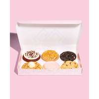 Boîtes à biscuits en carton de qualité alimentaire personnalisées avec logo Laminage mat de matériaux recyclés pour les emballages de boulangerie pour sushis