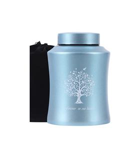 Urnas de árbol de la vida para cenizas humanas-Urnas de cremación para adultos para funeral, entierro o hogar-Urnas cruzadas (160 pulgadas cúbicas azul (árbol) - Product Image 1