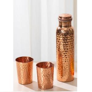 1000 ml <b>Water</b> Storage Drinking <b>Bottle</b> For Hotel Restaurant Tableware Decoration <b>Bottle</b> 100% Pure <b>Plain</b> Copper <b>Water</b> <b>Bottle</b> Use - Product Image 1