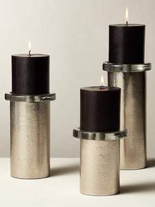 Modern Metal Candle Holder in Iron and Aluminum with Matte Finish for Elegant Home Decor - Product Image 2