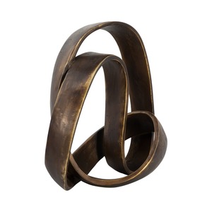 Objeto de mesa de metal moderno Escultura de declaración creativa Perfecta para estante de escritorio o espacios de vida elegantes - Product Image 2