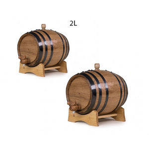 Top Vente 2 Litre Chêne Vin Baril Noir Jante Anneau Laque Finition Bon Fournisseur Cerceau En Bois Tequila Baril Vin Bière Tambours Barils - Product Image 3