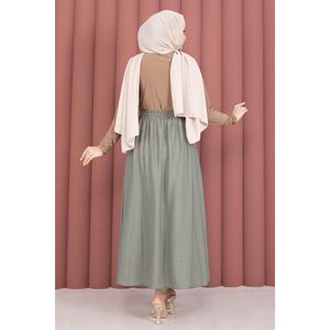 Hauts en tricot pour femmes Sandy Body, couleur camel, avec détail drapé - Product Image 3