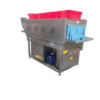 Machine de lavage de caisses de transformation alimentaire, laveuse de palettes, machine de nettoyage de conteneurs et de boîtes en plastique