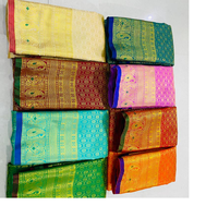 Sari en soie brodée Conifer Vibrant |   Sari de mariage vintage en Katan Banarasi lourd |   Sari de mariée Kanjivaram à contraste lumineux