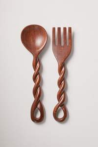 Ensemble de service à salade 2026, 2 pièces, avec serveur à salade en bois de qualité supérieure, couleur naturelle, vaisselle de qualité alimentaire, ensemble de couverts - Product Image 4