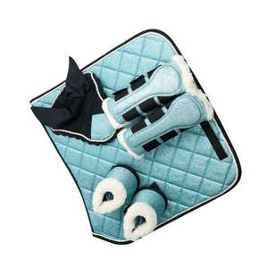 Juego de almohadillas de sillín de caballo de lujo con botas a juego de almohadilla acolchada y red para orejas de TARIQ MFG CO - Product Image 3