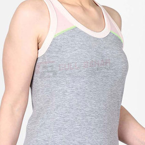 เสื้อกล้ามโยคะแนวลำลองให้ความรู้สึกนุ่มสบายของผู้หญิงดีไซน์เว้าหลังพร้อมโลโก้ด้านหน้า - Product Image 5