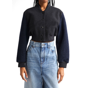 Veste universitaire courte pour femme en laine 100% respirante, sur mesure, avec fermeture personnalisée, modèle 2026 - Product Image 1