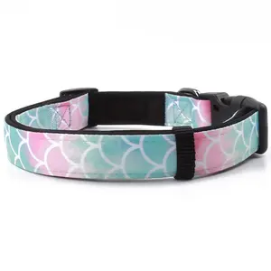 Best Quality Custom Design Nylon Polyester Eco-Friendly Waterproof Neoprene <b>Soft</b> Padding Adjustable Print Pattern <b>Dog</b> <b>Collar</b> - Product Image 4