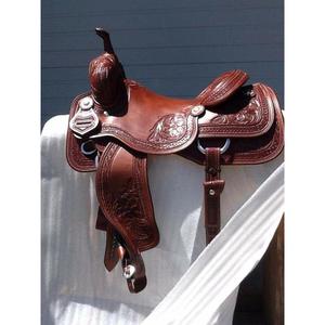 Selle d'équitation anglaise en cuir véritable artisanal avec arbre en bois, logo personnalisé - Fabricant et fournisseur d'accessoires équestres - Product Image 2