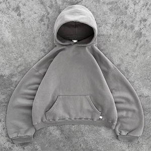 Unisex Custom 450GSM Boxy Style Heavyweight Oversized Fleece Hoodie Drop Shoulder Polyester/Cotton Outerwear Sweatshirts for Men - Product Image 1