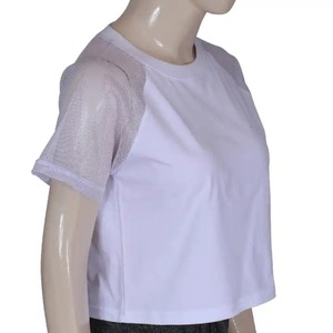 Tops Cortos Casuales de Verano para Mujer 2024, de Alta Calidad a Precio de Fábrica, Diseños Personalizados, Transpirables, de Secado Rápido y Ecológicos - Product Image 1