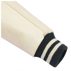 Veste de baseball vintage décontractée sur mesure pour hommes tissu en toile manches en cuir d'hiver patch en chenille broderie vêtements de collège - Product Image 4