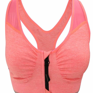 Soutien-gorge de sport rembourré à fort impact pour femme, avec dos croisé et bretelles réglables, idéal pour la course et le yoga, avec détails contrastants et coupe ajustée. - Product Image 4