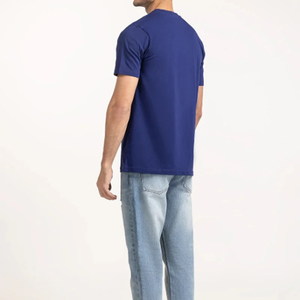 High Quality Customized Quick Dry Breathable <b>Half</b> <b>Sleeve</b> <b>Men</b> Regular Fit Casual Solid Color 100% Cotton Front Logo Knitted - Product Image 4