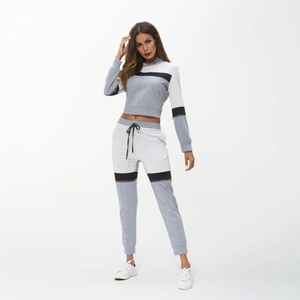 Ensemble de survêtement réversible 100% coton pour femme grande taille respirant séchage rapide imprimé solide pour la saison d'automne écologique - Product Image 2