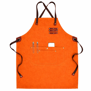 Custom Color Waterproof Cotton Canvas <b>Chef</b> <b>Apron</b> Reusable Adjustable Work <b>Apron</b> Durable Denim <b>Apron</b> For Adult - Product Image 4
