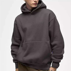 Sweat-shirt à capuche unisexe de haute qualité, lourd, avec logo personnalisé brodé, en molleton français, uni, écologique, 100% coton, hiver - Product Image 1
