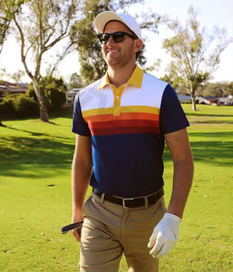 การออกแบบระบายอากาศฟรีระเหิดกีฬาเสื้อยืดกอล์ฟแห้งเร็วเสื้อโปโลผู้ชาย - Product Image 3