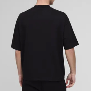 Oversized Boxy Fit Plus Size Heavyweight Streetwear 280 Gsm 100% algodón cuello extendido camiseta para hombres - Product Image 2