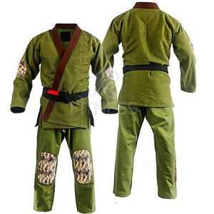 Kimono de BJJ 100% Algodón Transpirable con Bordado y Etiquetas Personalizadas, Lazos Ajustables, Color Azul Marino - Product Image 3