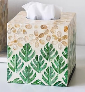 กล่องใส่กระดาษทิชชูทรงสี่เหลี่ยมสไตล์บ้านไร่หรูหราทันสมัยฝังมุก - Product Image 5