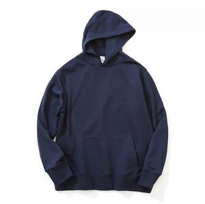 Conjunto de ropa deportiva de invierno de 100% algodón para hombre, chándal ecológico a prueba de viento con patrón sólido, ropa deportiva teñida - Product Image 3