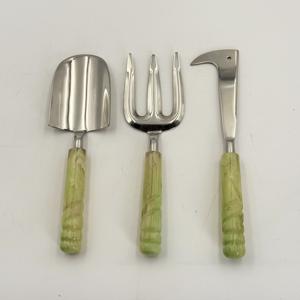 Outils de jardinage en acier inoxydable avec manche en résine, outils de bonsaï pour le repiquage, le creusement, le désherbage et la plantation - Product Image 1