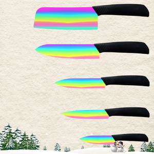 Cuchillo de Chef de Cerámica al por Mayor de Fábrica, Mango de Plástico con Estampado Floral para Cocina Diaria, Venta Caliente, Envío Gratis - Product Image 1