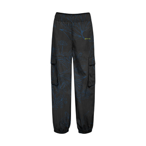 Pantalones cargo de algodón para mujer OEM, ajuste personalizado, cintura alta, ligero, cintura elástica, diseño multibolsillo, estilo informal, transpirable - Product Image 1