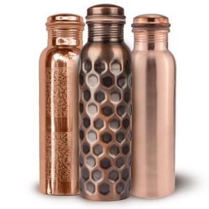 Copper <b>Bottle</b> For Green Lifestyle With Large 950ml Kitchenware and Travel <b>Water</b> Storage <b>Bottle</b> Health Benefits <b>Metal</b> - Product Image 5