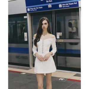 Enzo LEO O O O ODM ชุดเดรสทางการสำหรับผู้หญิงผ้าเนื้อสัมผัสนุ่มหรูหราพร้อมส่งจากผู้ผลิตในเวียดนาม - Product Image 6