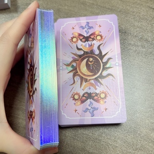 Tùy Chỉnh Holographic Cạnh Tarot Thẻ Bán Buôn Vui In Ấn Logo Khẳng Định Boong Tarot Thẻ Với Hướng dẫn - Product Image 2