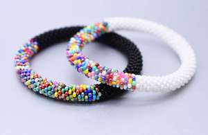 Bracelet manchette en perles faites à la main-Manchette pour femmes et filles - Product Image 2