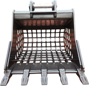 Godet d'excavatrice à grille, structure de plaque d'usure haute résistance pour la séparation des roches et des débris - Product Image 1