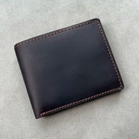 Dompet kulit kasual Vintage, dengan penutup ritsleting cetak pola Logo modis ramping Mini dompet perjalanan desain saku depan