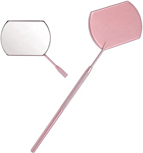 High Quality <b>Lighted</b> Personalized Stainless Steel Eyelash <b>Mirror</b> with Dual Sided Magnifying for Salon Eyelash Extensions - Product Image 1