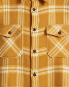 เสื้อเชิ้ตแจ็คเก็ตผ้าแฟลนเนลลายสก็อตสีเหลืองมัสตาร์ดสำหรับผู้ชาย แบบสั่งทำพิเศษ แขนยาว ติดกระดุม ให้ความอบอุ่น มีกระเป๋าคู่ที่อก - Product Image 5