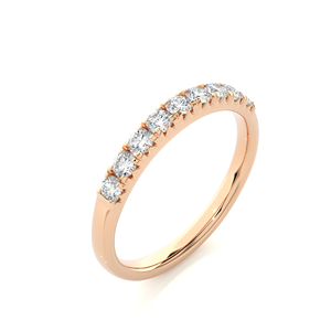 Elegant VVS Clarity Lab Grown Diamond Engagement Ring 14K Real Gold Women's Eternity Band for Wedding Anniversary Ring - Product Image 1