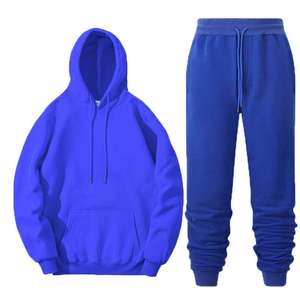 Conjunto de Dos Piezas de Ropa de Moda Otoño Invierno para Hombre, Talla Grande, Sudadera con Capucha Forrada, Pantalones Deportivos, Chándales para Hombre, Trajes con Capucha - Product Image 5