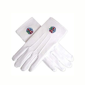 Gants maçonniques jaunes en coton Offre Spéciale Gants maçonniques réutilisables au meilleur prix avec conception personnalisée - Product Image 4