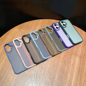 מקרה טלפון מט עבור iphone 16 15 13 פרו מקס קשה אקריליק אנטי החלקה shockping עבור iPhone 11 12 12 - Product Image 6